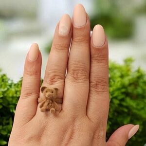 NEW‼️Brown Teddy Bear Ring. Adjustable.